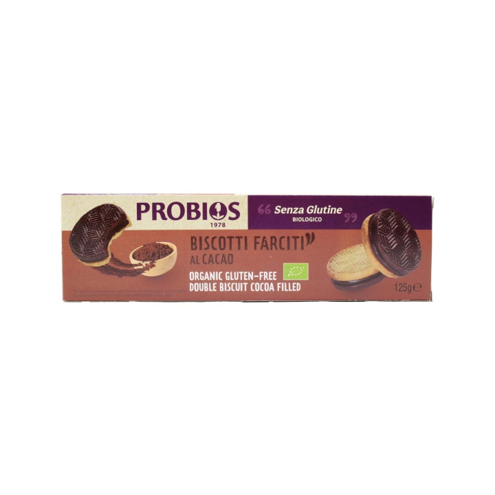 Biscotti Bisfree Ripieni al Cacao 125g
