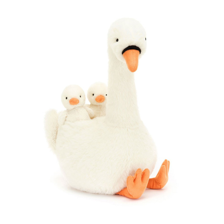 Featherful Swan Peluche Jellycat 39x12x18cm