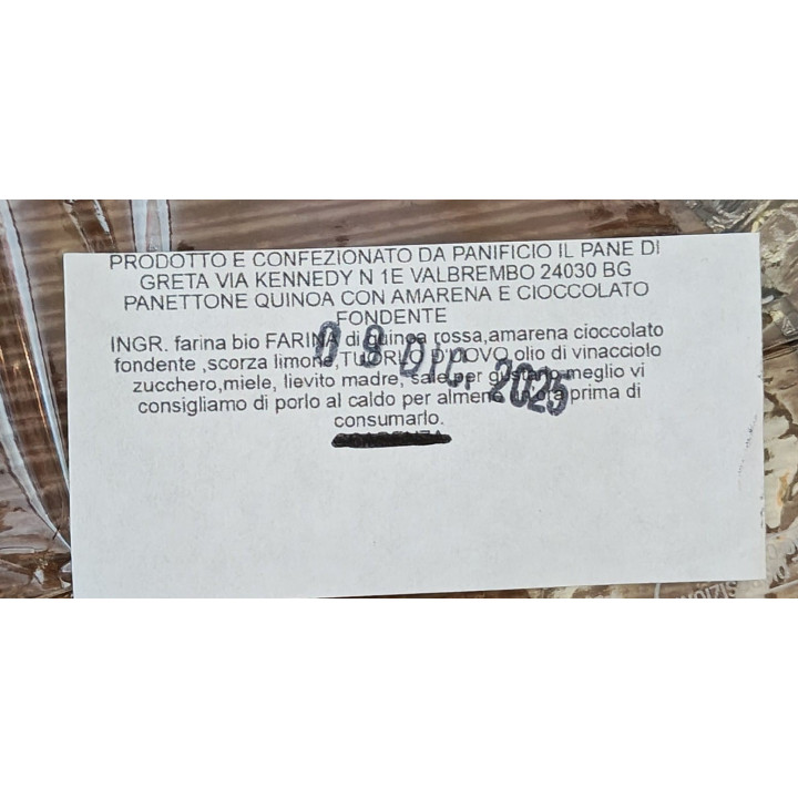 Pandolce quinoa amarena cioccolato 500g