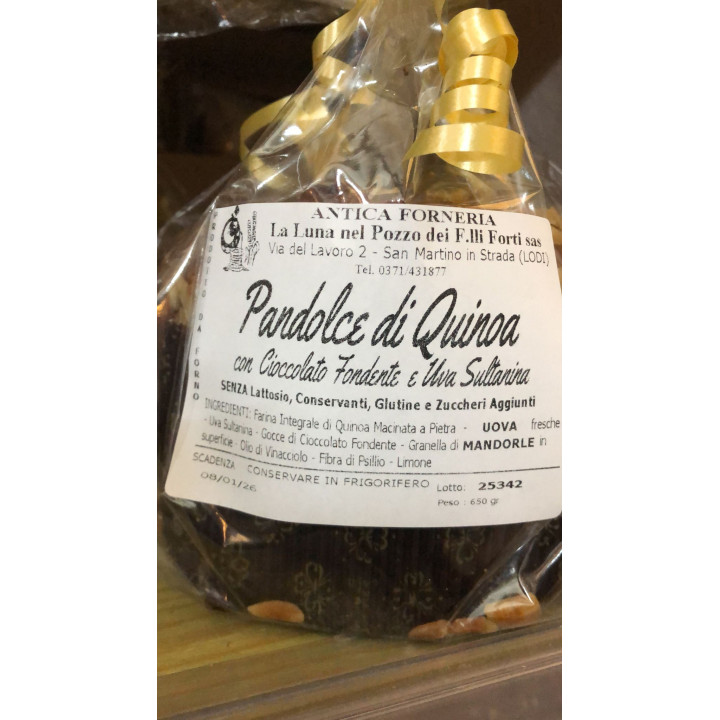 Pandolce 100% quinoa con gocce di cioccolato 650g