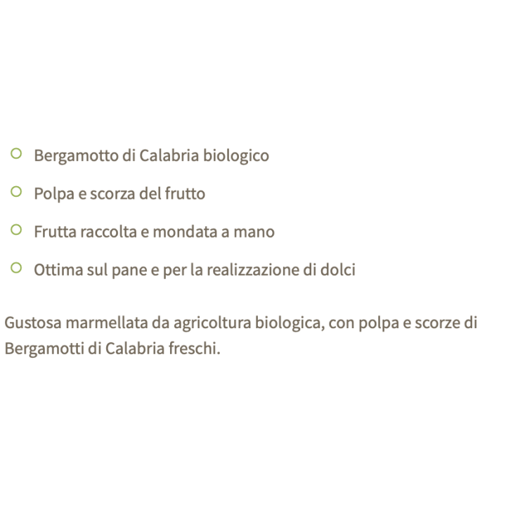 Marmellata Di Bergamotto 360g