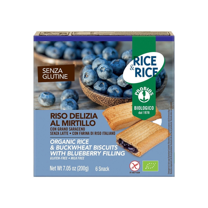 Biscotti di grano saraceno e riso al mirtillo 200g