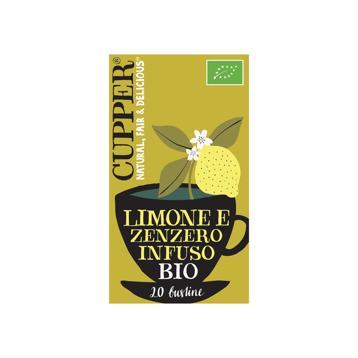 Tè verde con limone e zenzero 20 filtri 50g