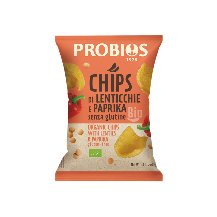 Chips  di lenticchie e paprika 40g