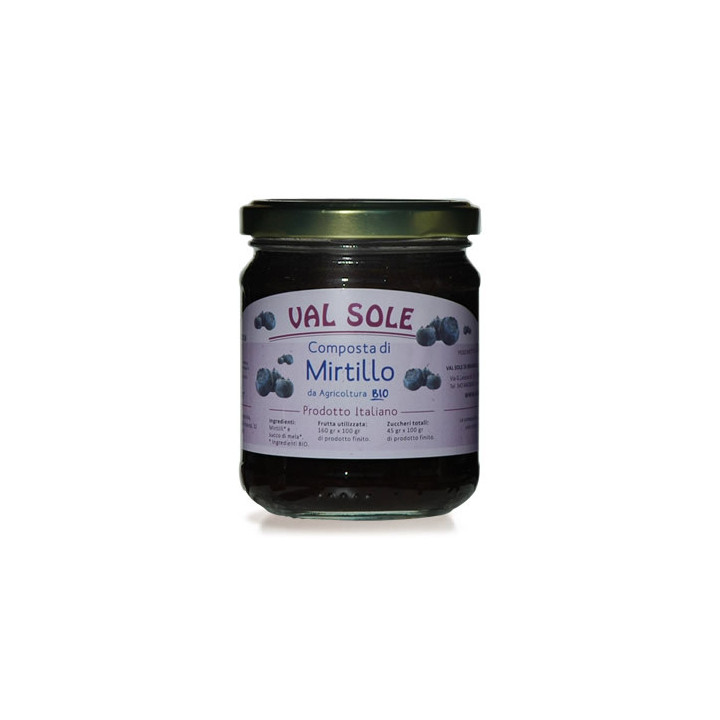 Composta di solo mirtillo senza zucchero 210g
